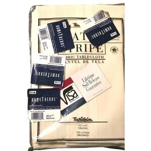 Vintage Fabric Tablecloth Town & Country‎ Living 60" X 84" Oblong New Old Stock